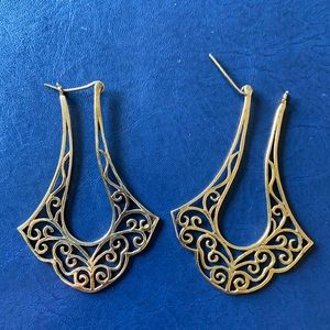 18K Yellow Gold Filigree Earrings